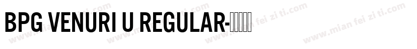 BPG Venuri U Regular字体转换